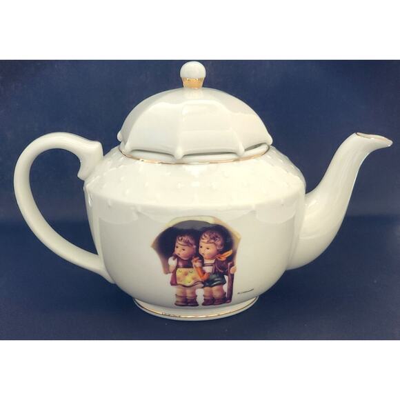 TEAPOT-MATCHING CREAMER-M.J. HUMMEL-DANBURY MINT-Porcelain-Germany-24 oz (Pot) - Picture 4 of 16